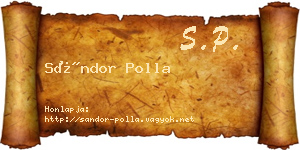Sándor Polla névjegykártya