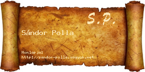Sándor Polla névjegykártya
